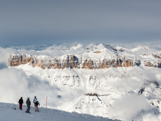 Het skigebied van Val Gardena